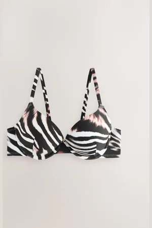 Next /Brown Zebra Push Up Wired Padded Bikini