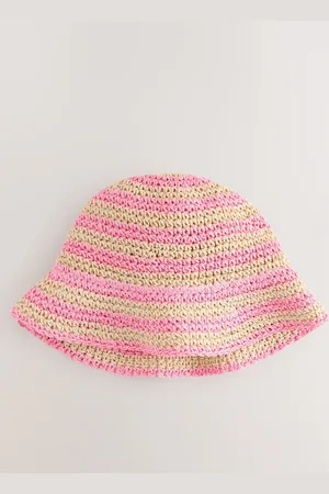 Next /Cream Straw Cloche Bucket Hat (3mths-16yrs)