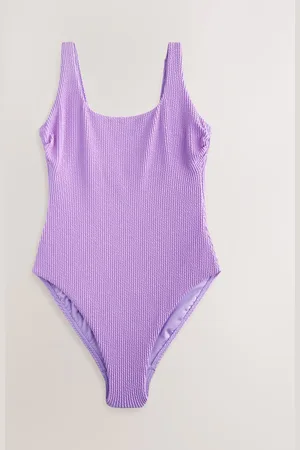 Next Lilac Purple Scoop Neck Tummy Control Swimsuit