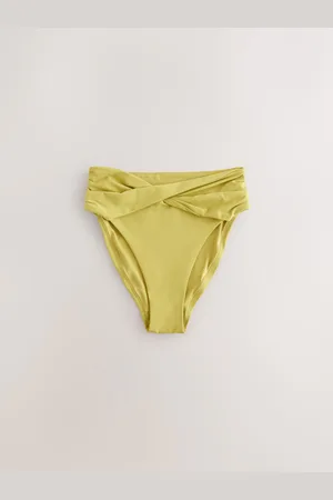 Next Lime High Waist Leg Drape Bikini Bottoms
