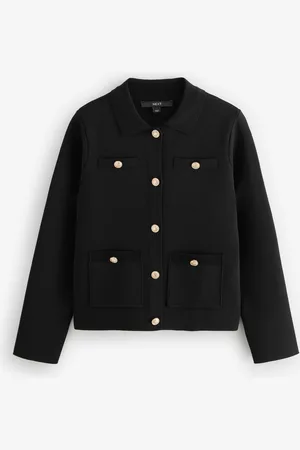 Next Smart Button Up Collared Knit Jacket