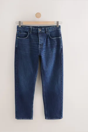Next Dark Indigo Straight Fit Vintage Wash Denim Jeans