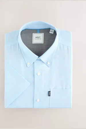 Next Light Regular Fit Short Sleeve Easy Iron Button Down Oxford Shirt