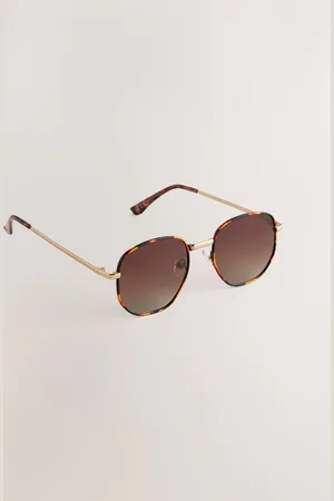 Next Tortoiseshell Round Metal Frame Sunglasses