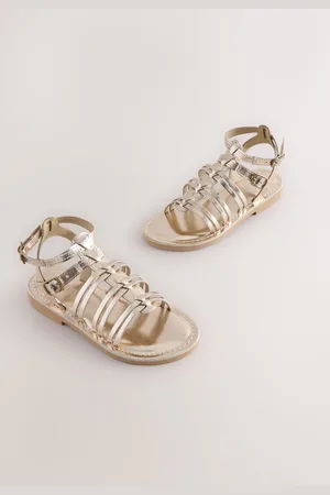 Next Metallic Leather Gladiator Sandals