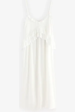 Next Ruffle Midi Slip Dress