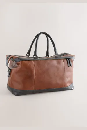 Next Contrast Leather Holdall
