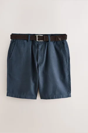 Next Linen Cotton Chino Shorts with Belt Included