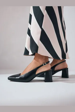 Next Forever Comfort Square Toe Block Heel Slingbacks Shoes