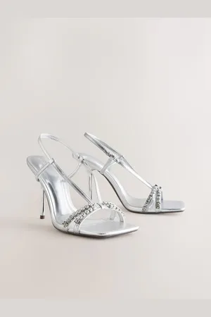 Next Forever Comfort Square Toe Jewel Detail Sling Back Sandal Shoes