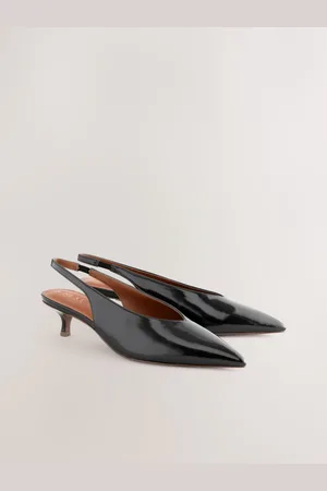 Next Standard/Wide Fit Forever Comfort Point Toe Low Slingback Kitten Heels