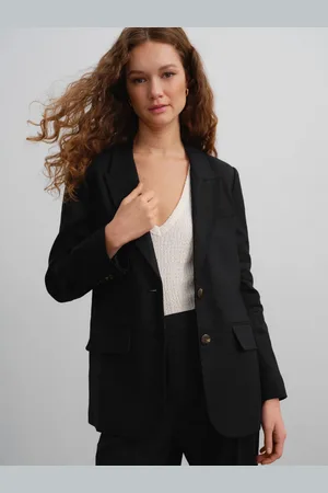 Next Single Breasted Tailored Blazer With Linen