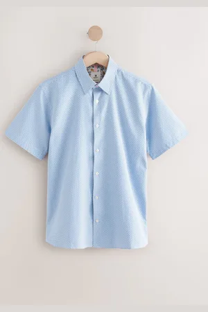 Next Regular Fit Textured Short Sleeve Smart Shirt