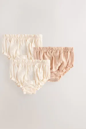 Next Baby 100% Cotton Knickers 3 Pack (0mths-2yrs)