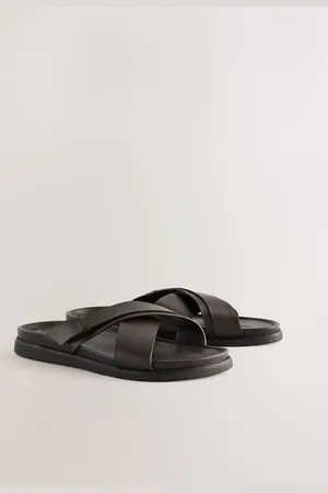 Next Leather Slip On Sandals