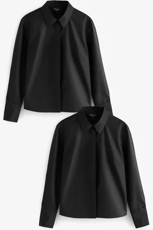 Next Fitted Collared Long Sleeve Shirts 2 Pack