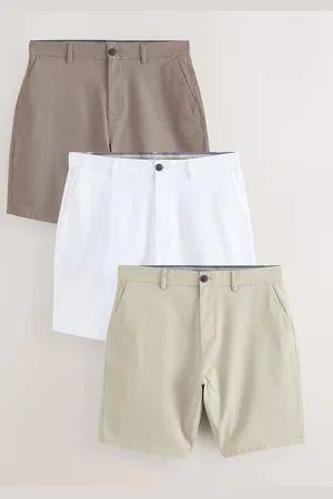 Next Straight Fit Stretch Chinos Shorts 3 Pack