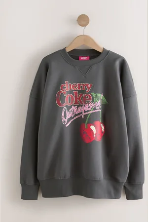Next Charcoal License Cherry Coke Washed Charcoal Crewneck Sweatshirt