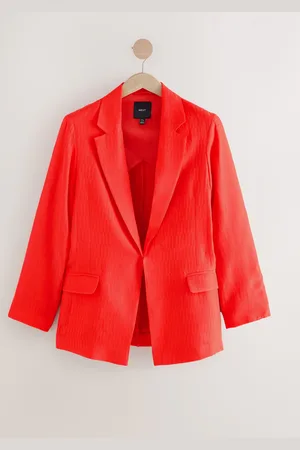 Next Red Ripple Lightweight Relaxed Blazer