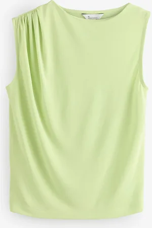 Next Lime Premium Modal Ruched Drape Sleevless Top