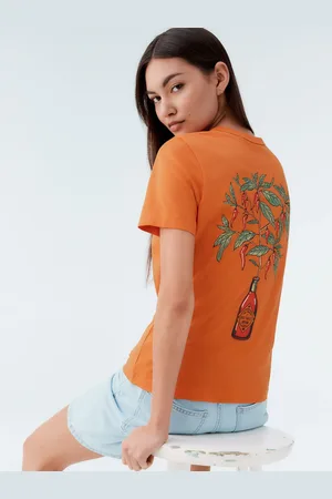 Next Back Graphic Hot Sauce Essential Pure Cotton Short Sleeve Crew Neck T-Shirt