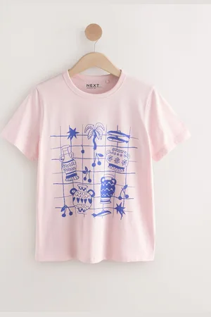 Next Graphic Urn Print Essential Pure Cotton Short Sleeve Crew Neck T-Shirt