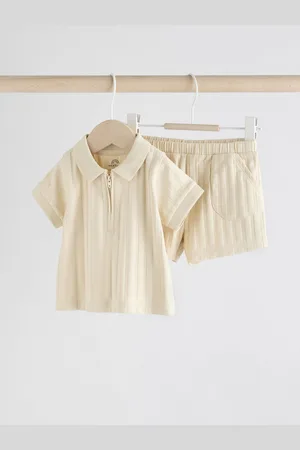 Next Polo Top and Shorts Baby Set