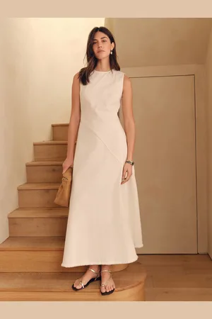 Next Ecru Sleeveless Maxi Dress