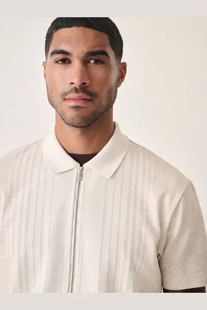 Next Marl Textured Stripe Jersey Shirt
