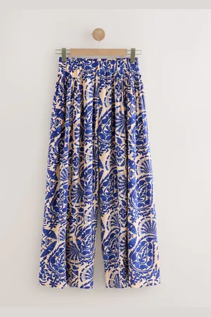 Next Blue/ Print Palazzo Trousers