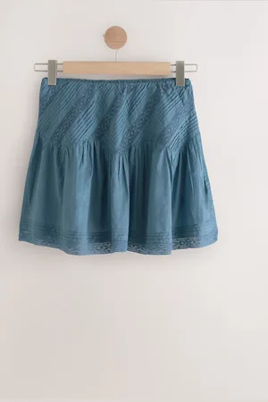 Next Lace Detail Mini 100% Cotton Skirt