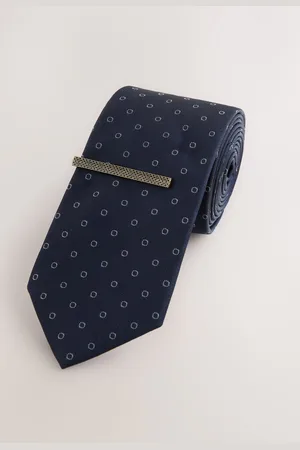 Next Geometric Print Tie with Tie Clip