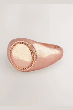 Next Gold Tone Signet Pinky Ring