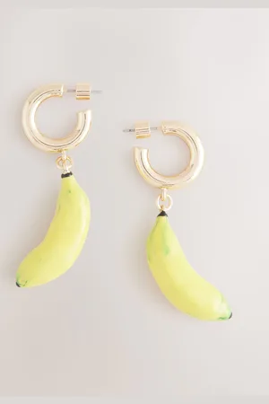 Next Yellow Banana Drop Hoop Earrings