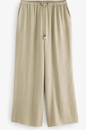 Next Textured Crinkle Wide Leg Trousers