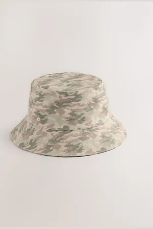 Next Khaki Camo Reversible Bucket Hat