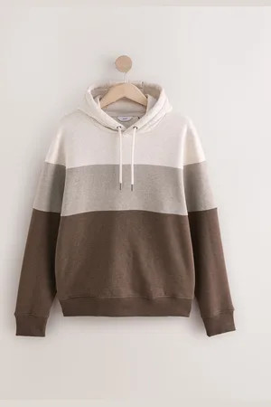 Next Marl Panel Blocking Hoodie