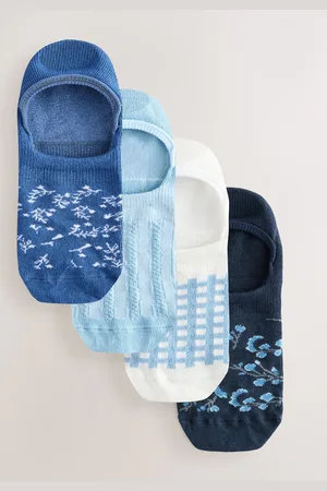 Next /Blue Floral Invisible Socks 4 Pack