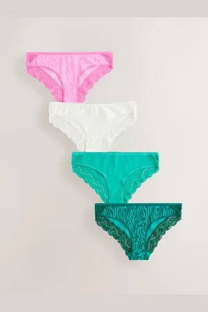 Next Zebra Print Bikini Lace Knickers 4 Pack
