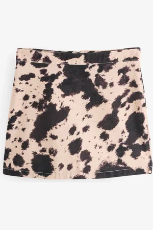 Next Cow Print 100% Cotton Mini Skirt