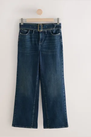 Next Tinted Wide Leg Belted Jeans