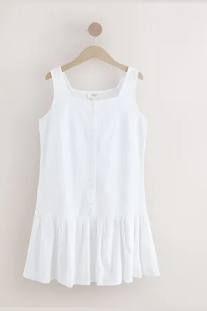 Next Square Neck Tiered Mini Boho Dress