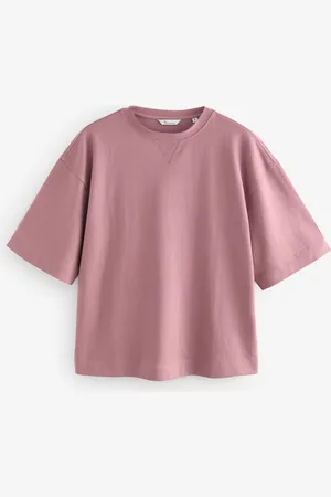 Next Blush Oversized 100% Cotton Short Sleeve Soft Touch Peached Feel Heavyweight T-Shirt