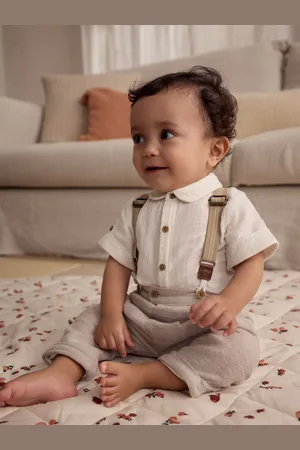 Next Baby Shirt Trousers and Braces 3 Piece Set (0mths-2yrs)