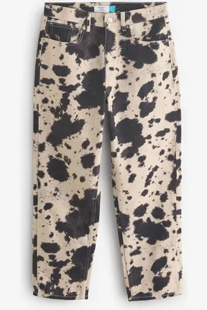 Next Cow Print 100% Cotton Straight Leg Jeans