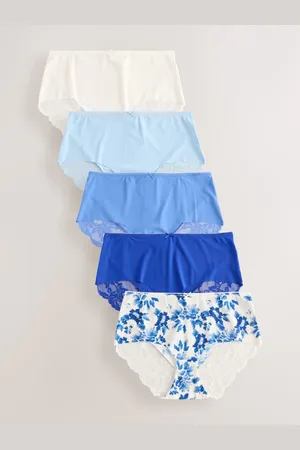 Next Floral Midi No VPL Lace Back Briefs 5 Pack