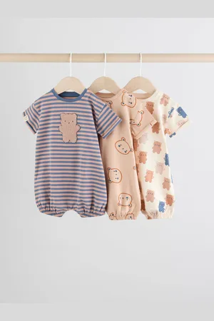 Next /Oatmeal Baby Rompers 3 Pack