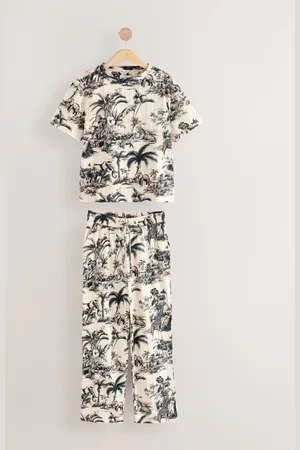 Next /White 100% Cotton Short Sleeve Pyjamas