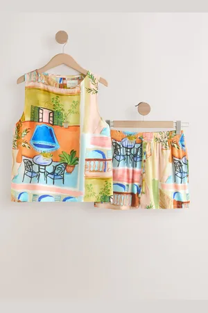 Next Abstract Viscose Short Set Pyjamas