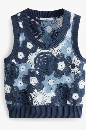 Next Floral Crochet Tank